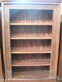 craved wooden bookshlef