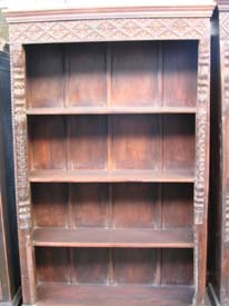 wooden antique bookshelf
