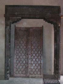 antique door with frame